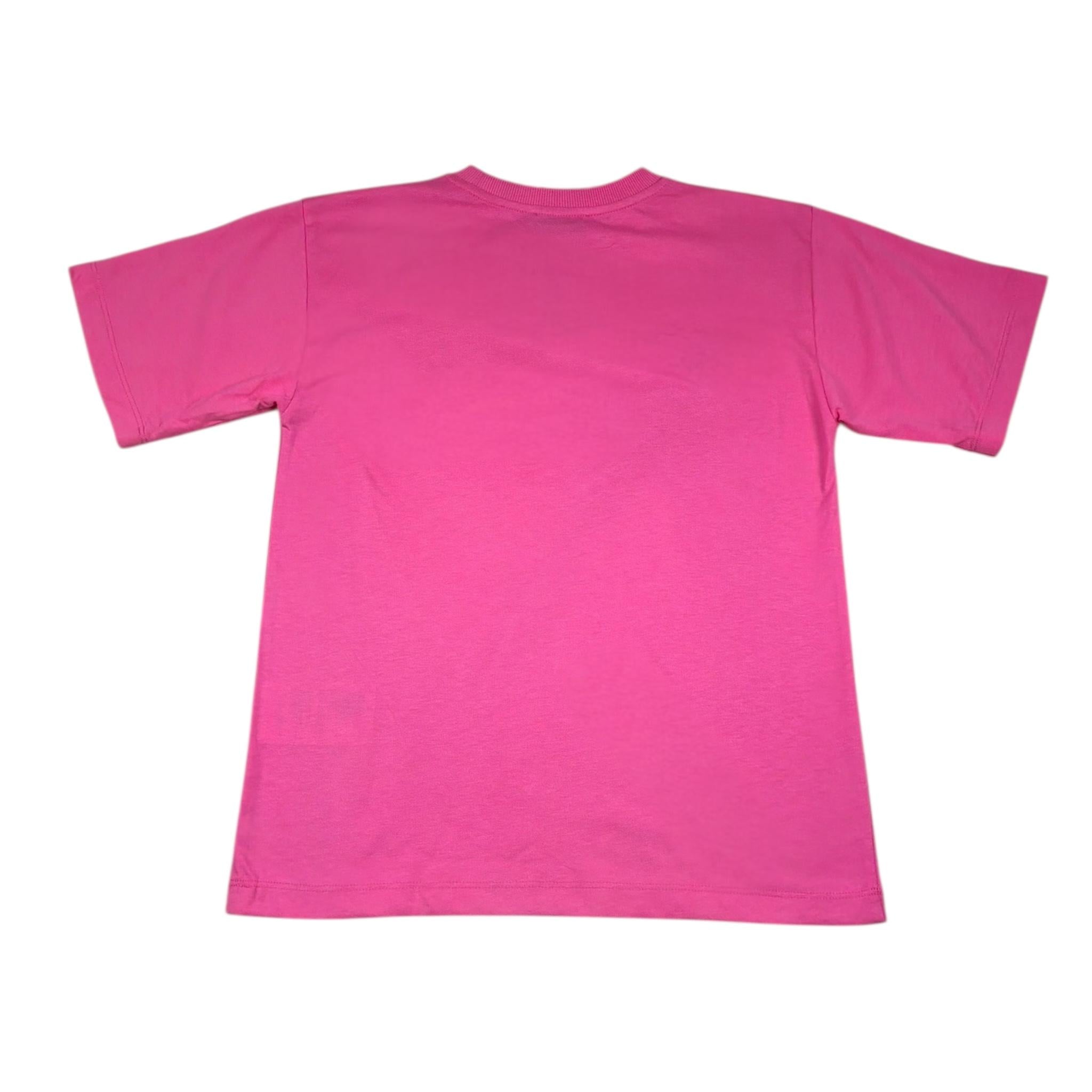 Moschino T-Shirt Girocollo Tinta Unita con Stampa per Bambina HJM060 FUXIA MOSCHINO 