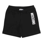 Moschino Bermuda Tinta Unita con Logo per Bambino MUQ01L NERO MOSCHINO 