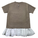 Dondup Abito Mezza Manica Tinta Unita Marrone Per Bambina