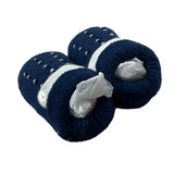 Baby Lord – Schlichte, blaue Babyschuhe mit Stickerei