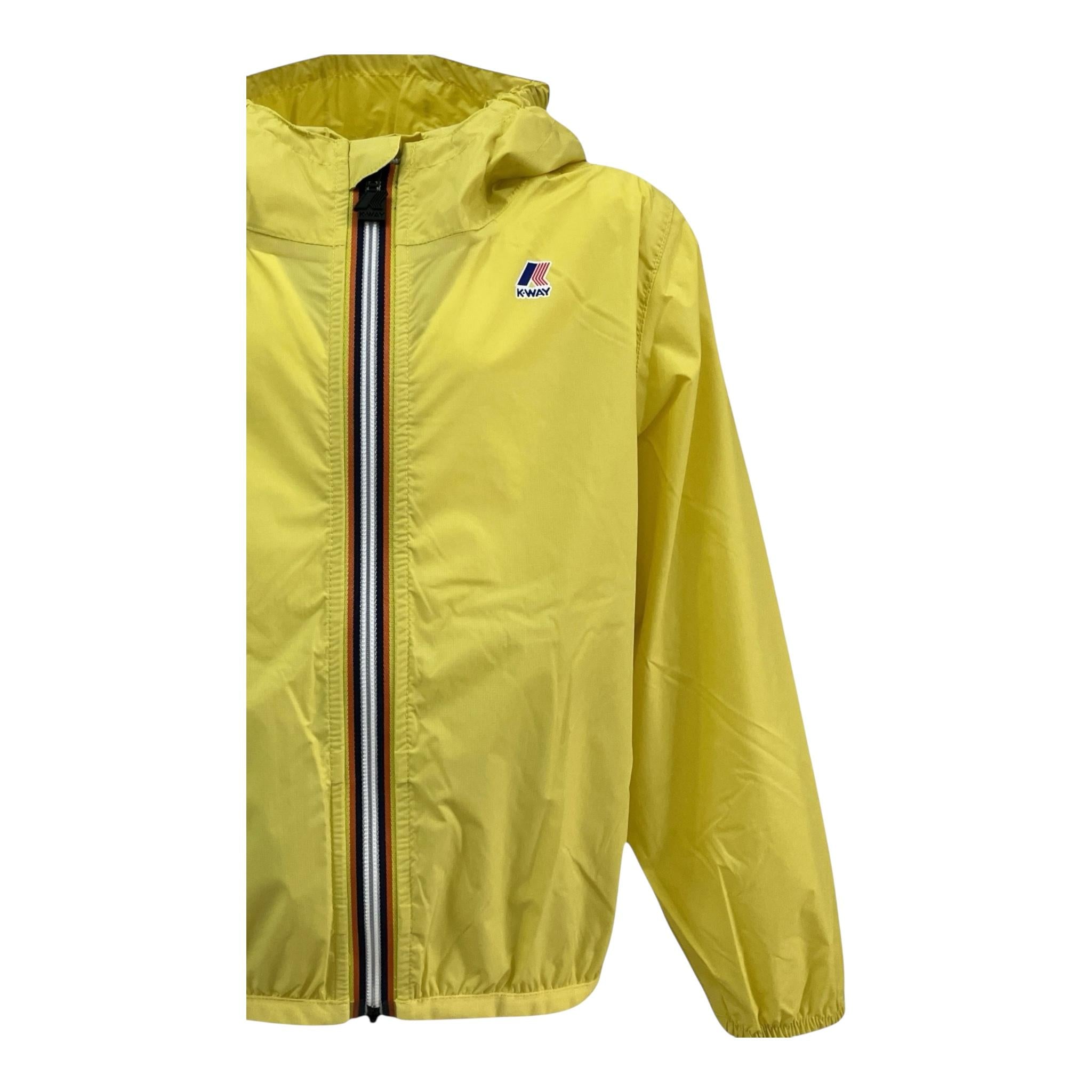 K-Way Giubbino Tinta Unita con Cappuccio per Bambina K61336W VERDE ACIDO K-WAY 