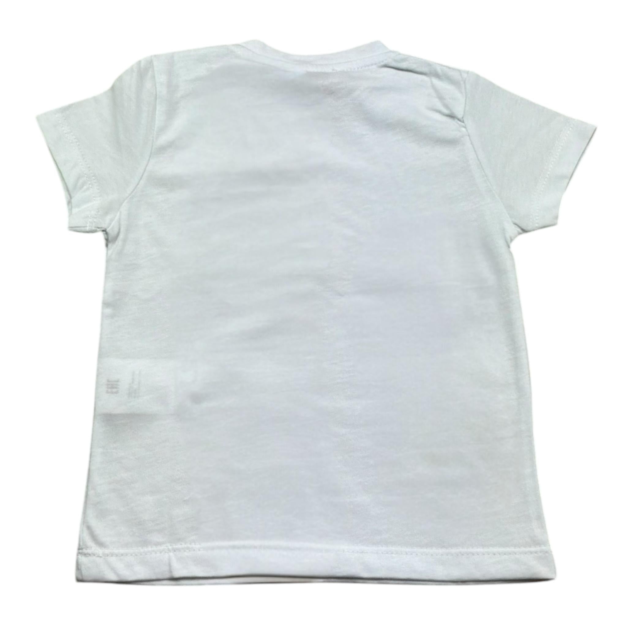 Manuel Ritz T-Shirt Girocollo Tinta Unita con Logo per Neonato MR3120N BIANCO MANUEL RITZ 