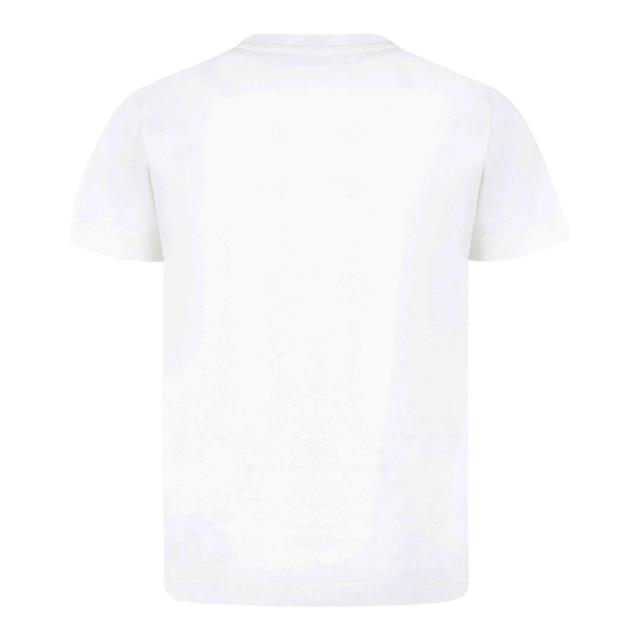 Monnalisa T-Shirt Girocollo Tinta Unita con Stampa per Bambina 19E607 BIANCO MONNALISA 