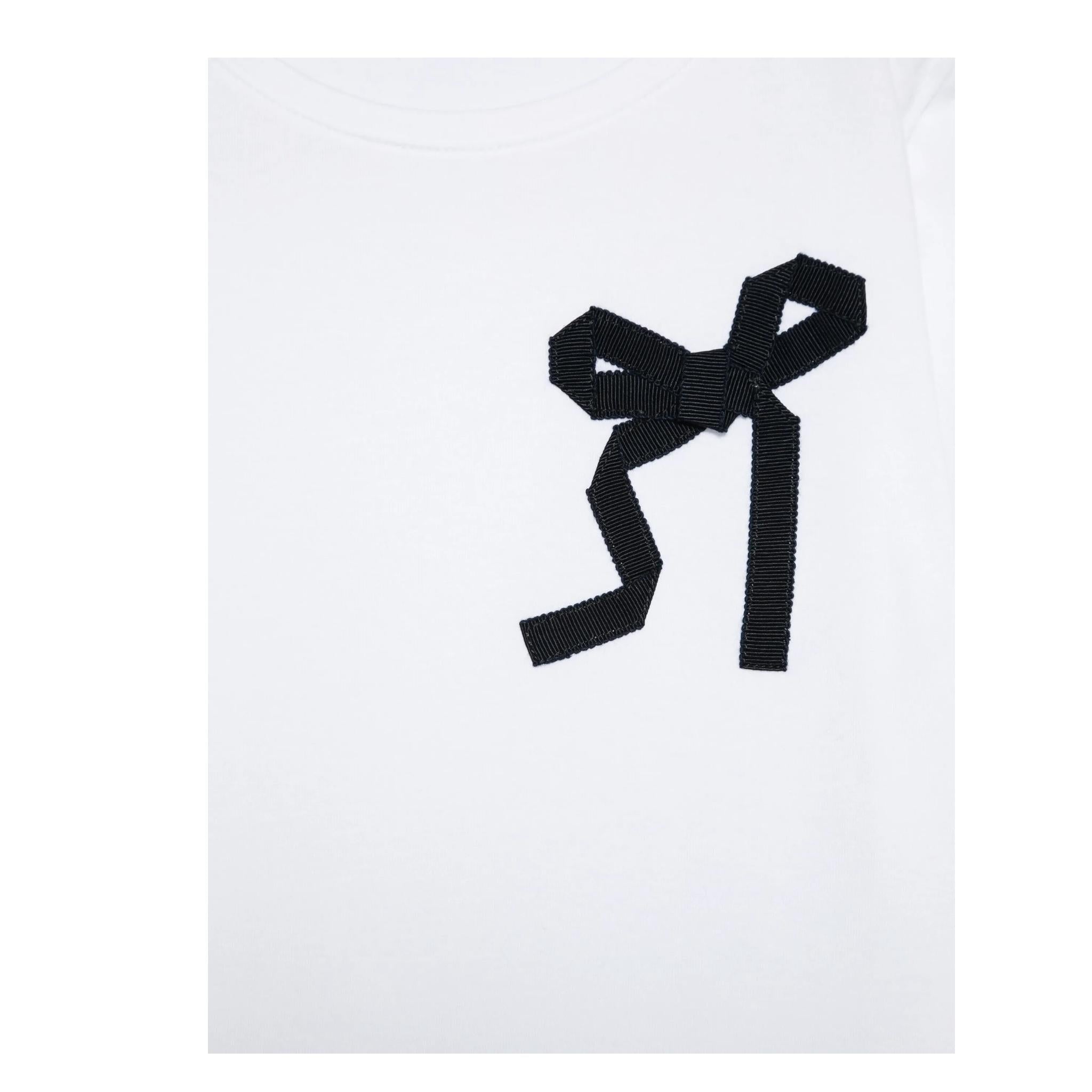 Il Gufo T-Shirt Girocollo Tinta Unita con Ricamo per Neonata P25TS476MF032N BIANCO IL GUFO 