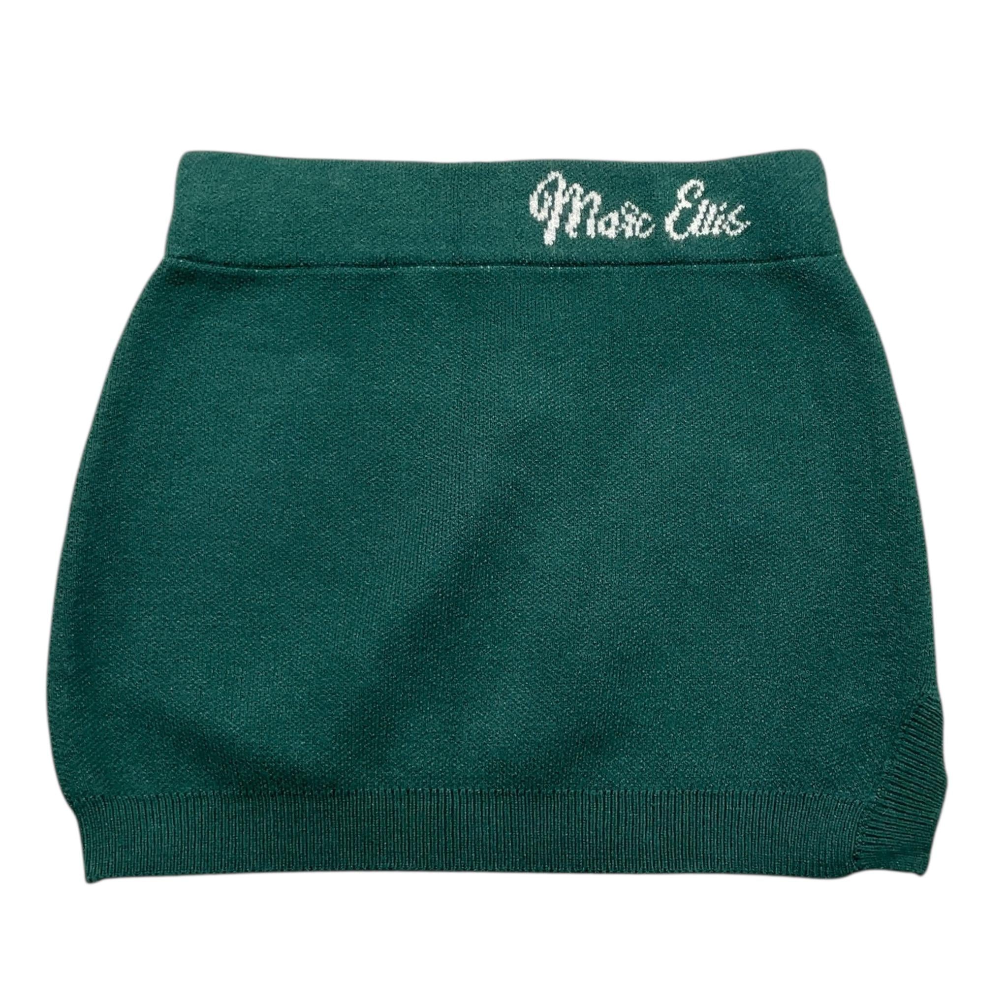 MARC ELLIS gonna in maglia tinta unita con logo Verde per Bambina JMJSK00099 VERDE MARC ELLIS 