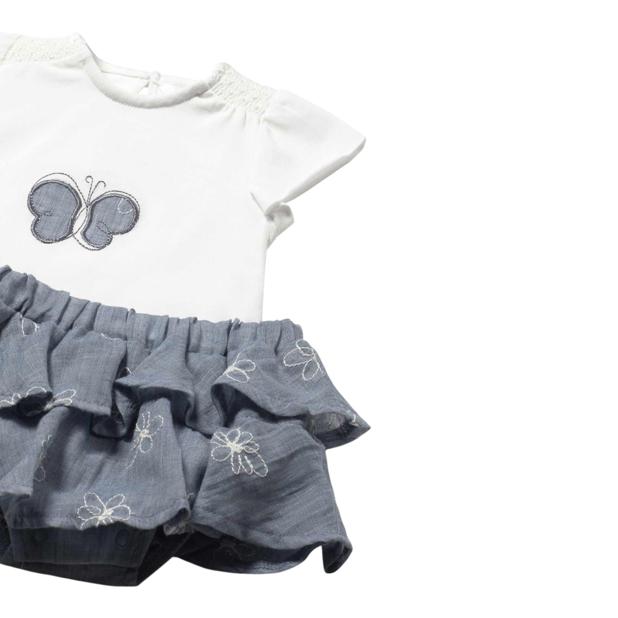 Mayoral Completo 2 Pezzi T-Shirt-Gonna con Coulotte Bicolore per Neonata IG0IG02906XPANNAX BIANCO/AZZURRO MAYORAL 