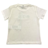 Please T-Shirt Rundhals Einfarbig mit Kontrastdruck Weiß für Neugeborene