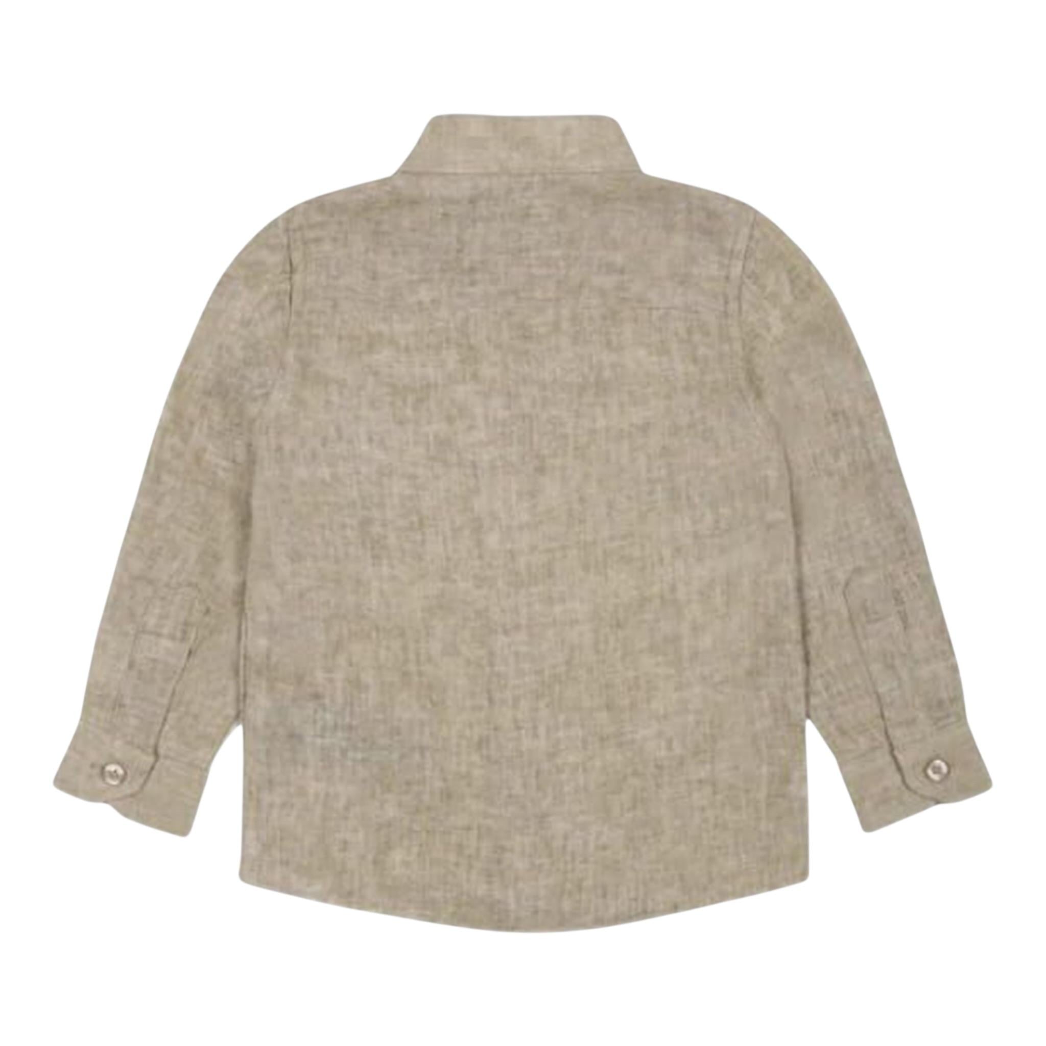 Trussardi Camicia Manica Lunga Tinta Unita con Colletto Coreano per Neonato TIP25042CAX SABBIA TRUSSARDI 