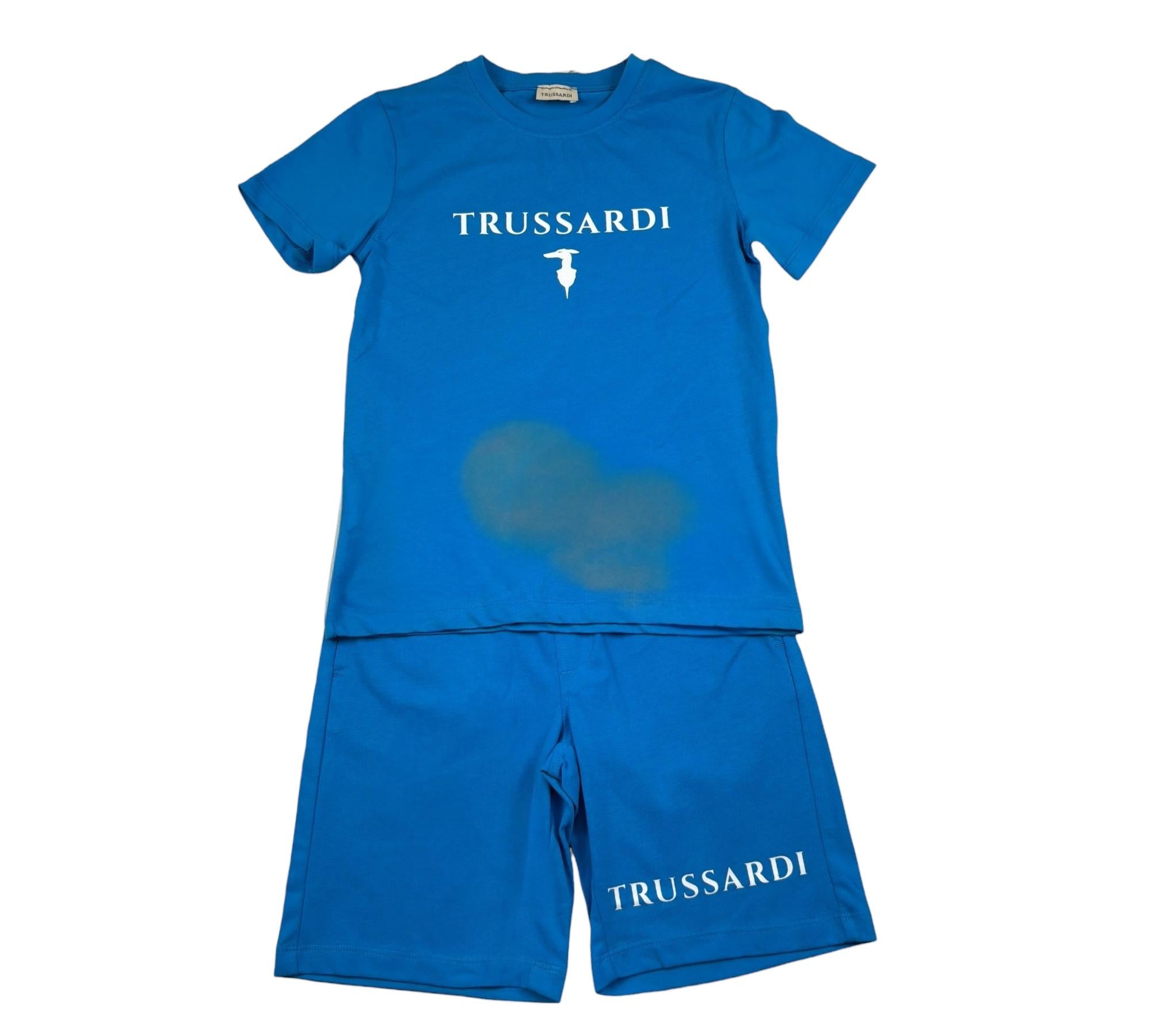 Trussardi Completo 2 Pezzi T-Shirt-Bermuda Tinta Unita per Bambino TBP26010CJ AZZURRO TRUSSARDI 