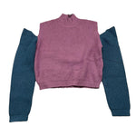 TO be too maglia mezzo collo tinta unita con maniche in contrasto Lilla per Bambina TFJF24M493 LILLA TO be too 