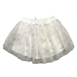 Miss Blumarine Gonna Tinta Unita Con Tulle E Logo Panna Per Neonata
