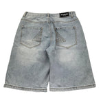 Iceberg Bermuda In Denim Tinta Unita con Stampa per Bambino BMICE5100J AZZURRO ICEBERG 