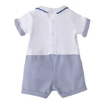 Minibanda Pagliaccetto Mezza Manica Bicolore per Neonato 3B688 BIANCO/BLU MINIBANDA 