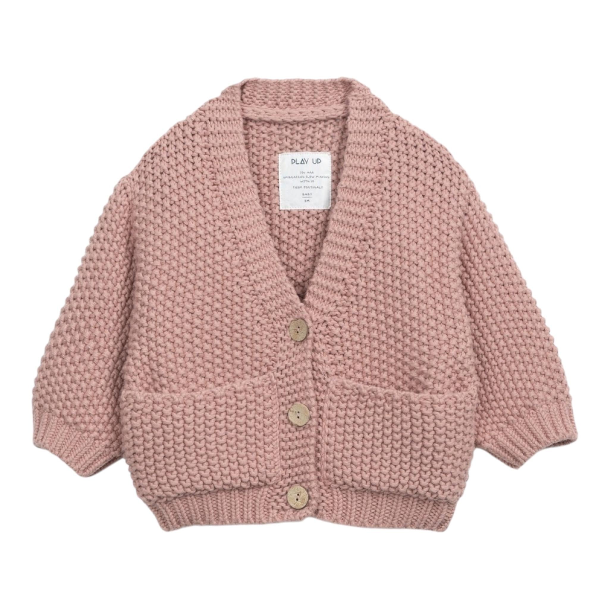 PLAY UP cardigan tinta unita con bottoni Rosa per Neonata PA022AP11404N ROSA PLAY UP 