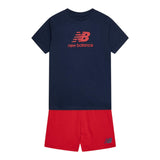 New Balance Completo 2 Pezzo T-Shirt-Bermuda Bicolore per Bambino LAKB0103X BLU/ROSSO NEW BALANCE 
