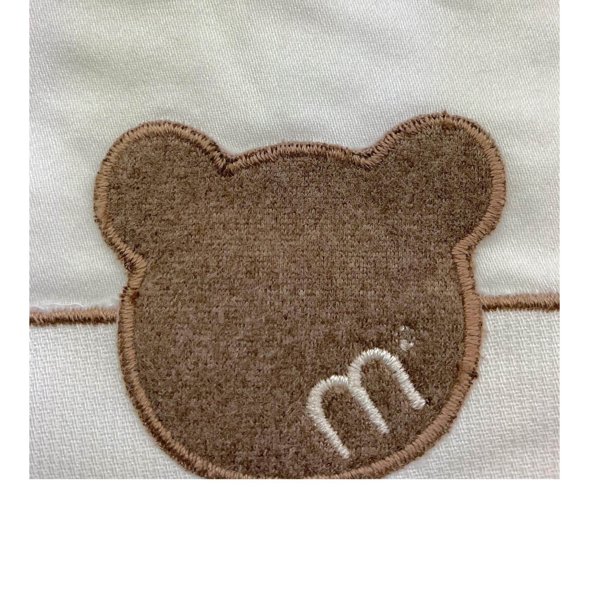 MARLU' coperta tinta unita con stampa Bianco per Neonata IF50LE BIANCO MARLU' 