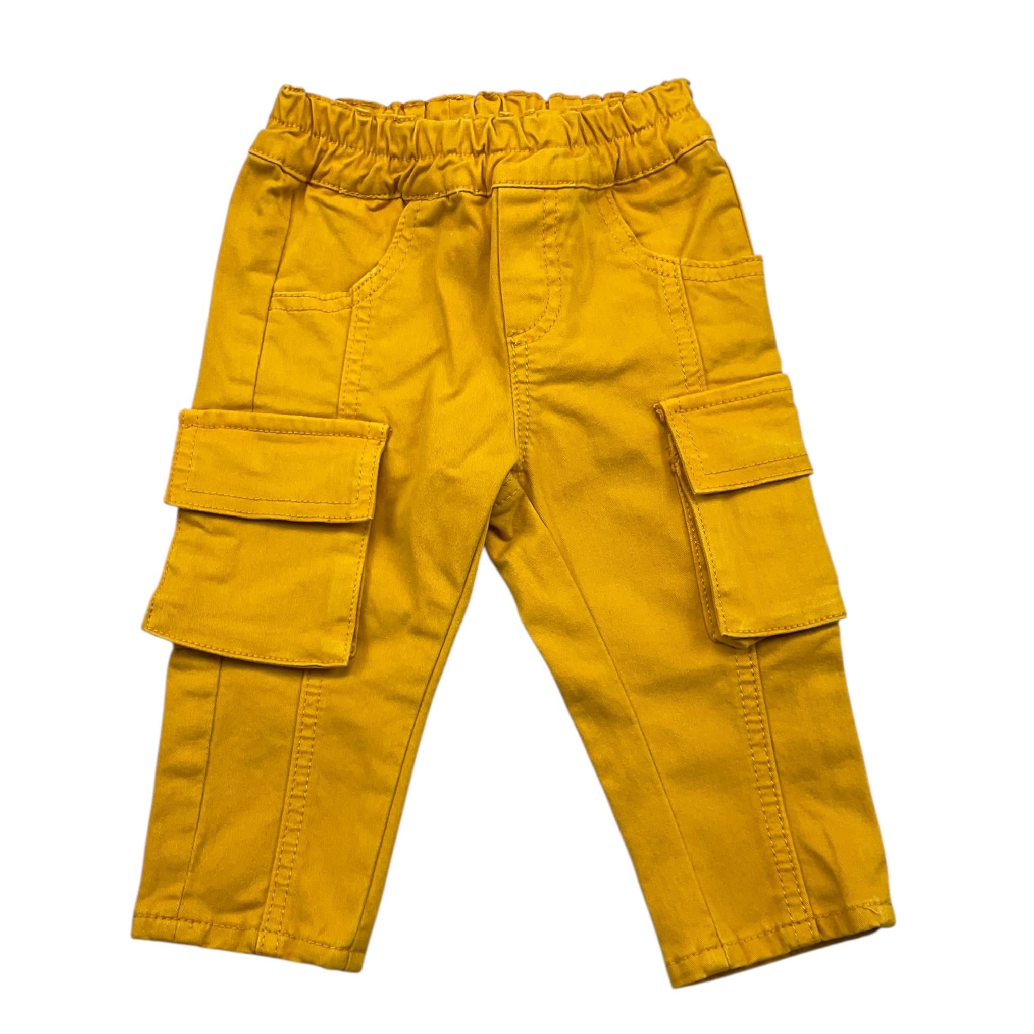 Y-CLU pantalone tinta unita con elastico in vita Giallo per Neonato BYN10758 GIALLO Y-CLU 