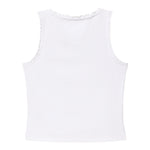Tommy Hilfiger Canotta Tinta Unita con Ricami per Bambina KG0KG08588X BIANCO TOMMY HILFIGER 