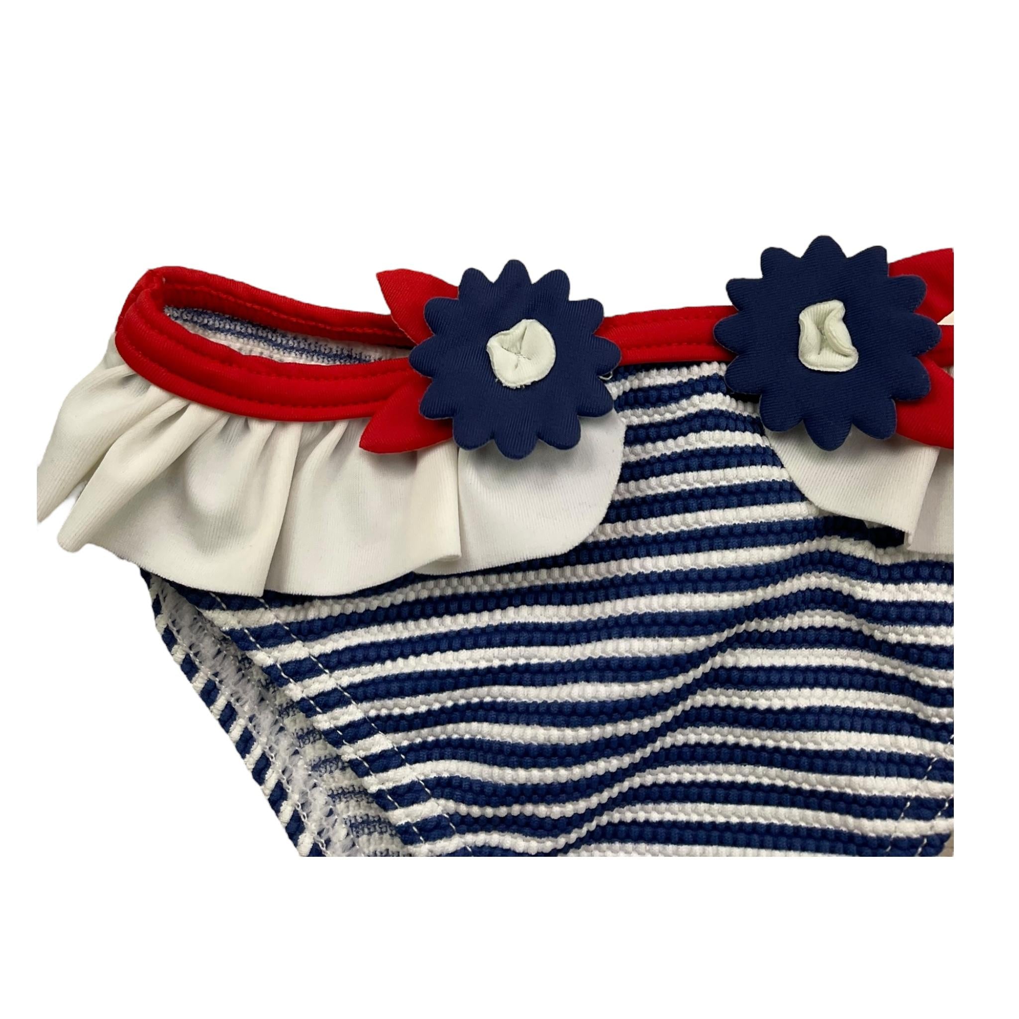 Mayoral Costume Mutandina Tinta Unita con Stampe In Contrasto per Neonata 1679 BIANCO/BLU MAYORAL 