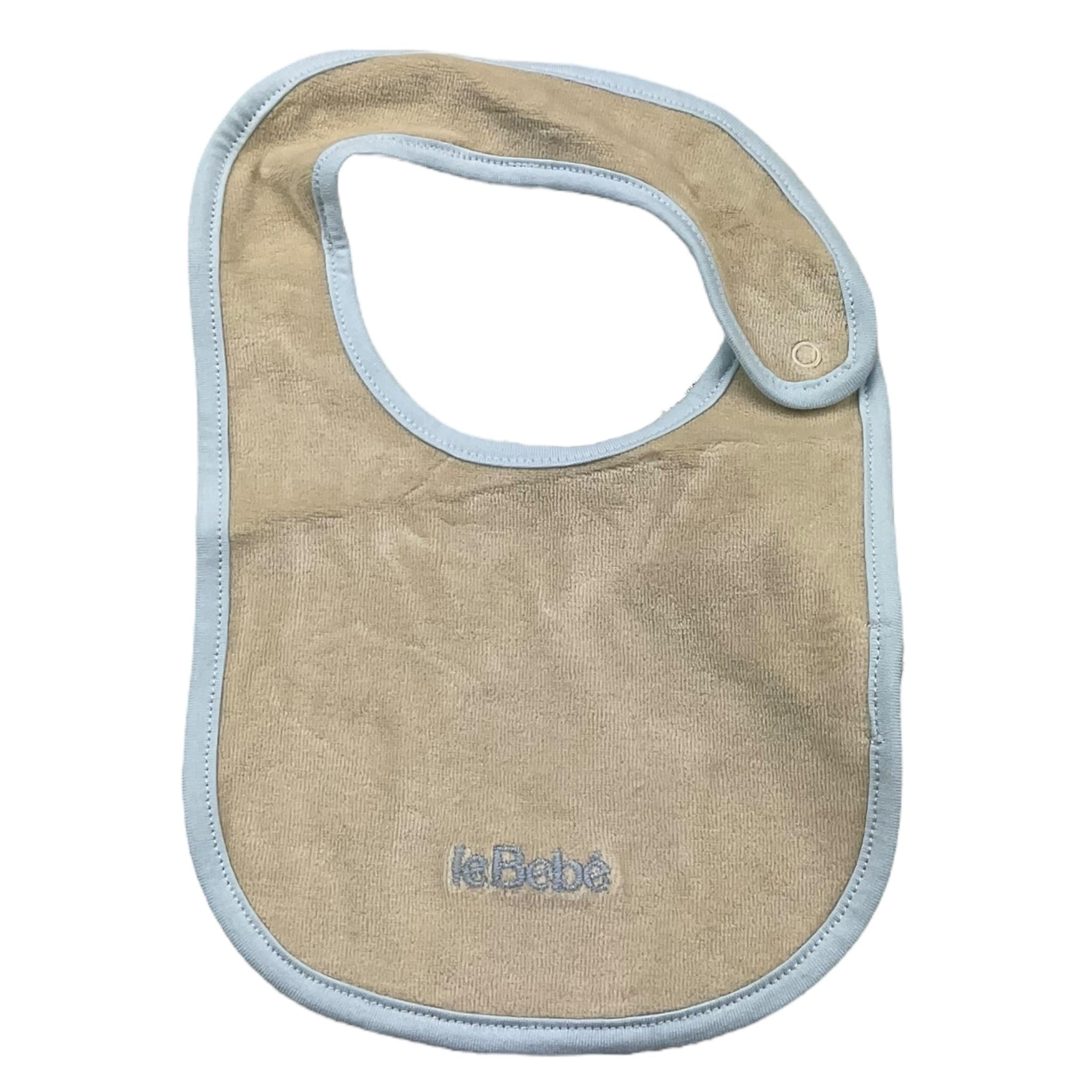 LE BEBE' bavetta tinta unita con stampa logo Beige per Neonato LBB5077 BEIGE LE BEBE' 