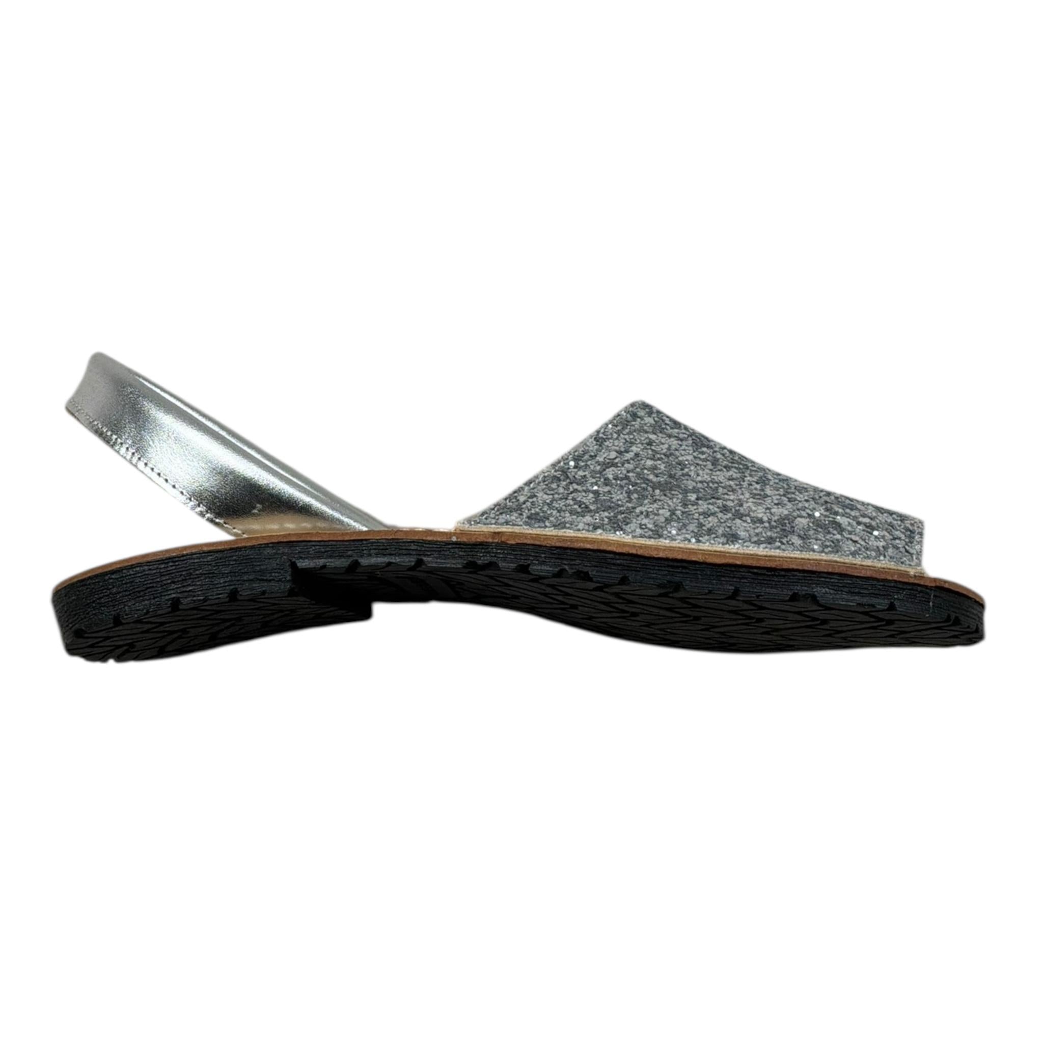 Angelitos Sandalo Tinta Unita Glitterato per Bambina ANG204 ARGENTO ANGELITOS 