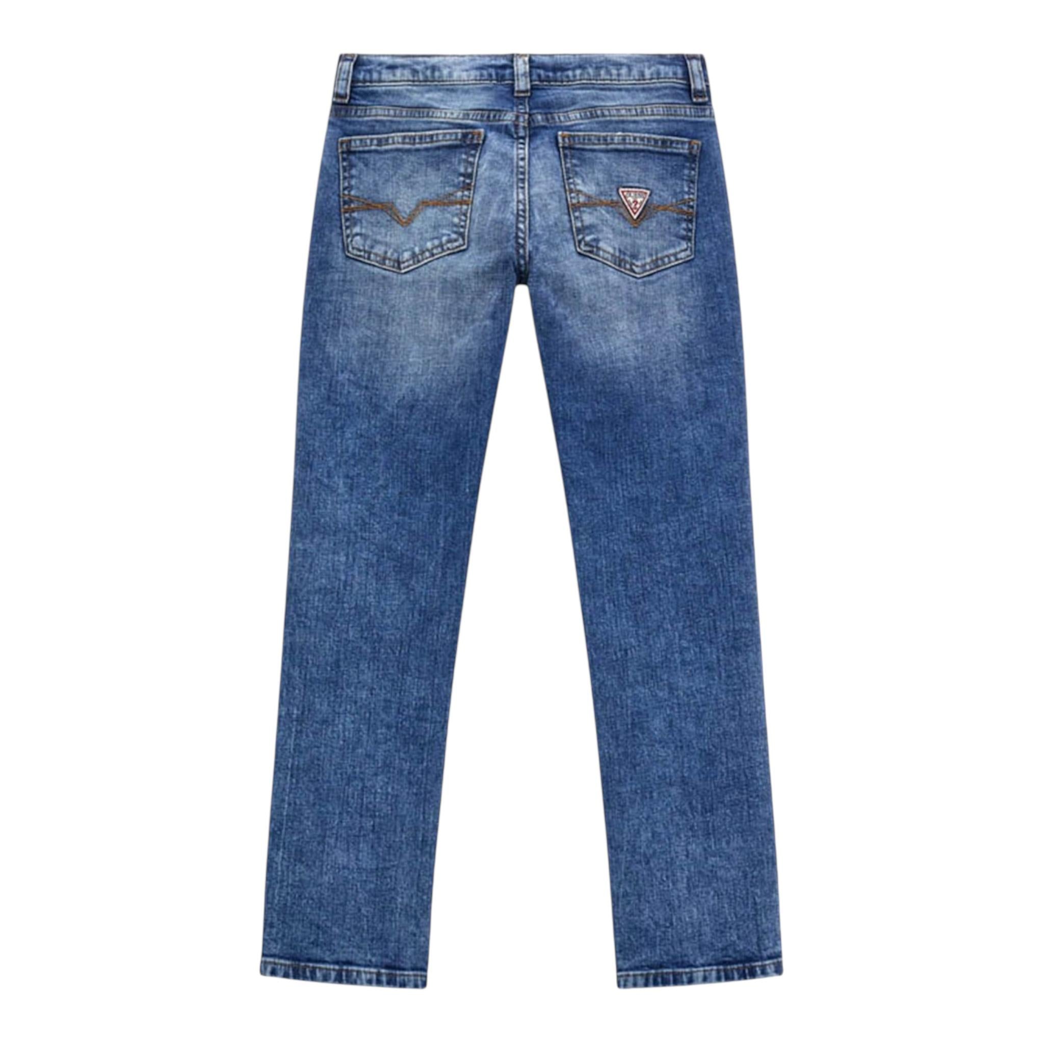 GUESS jeans tinta unita 5 tasche Blu per Bambino L4YA08D52Z0 BLU GUESS 
