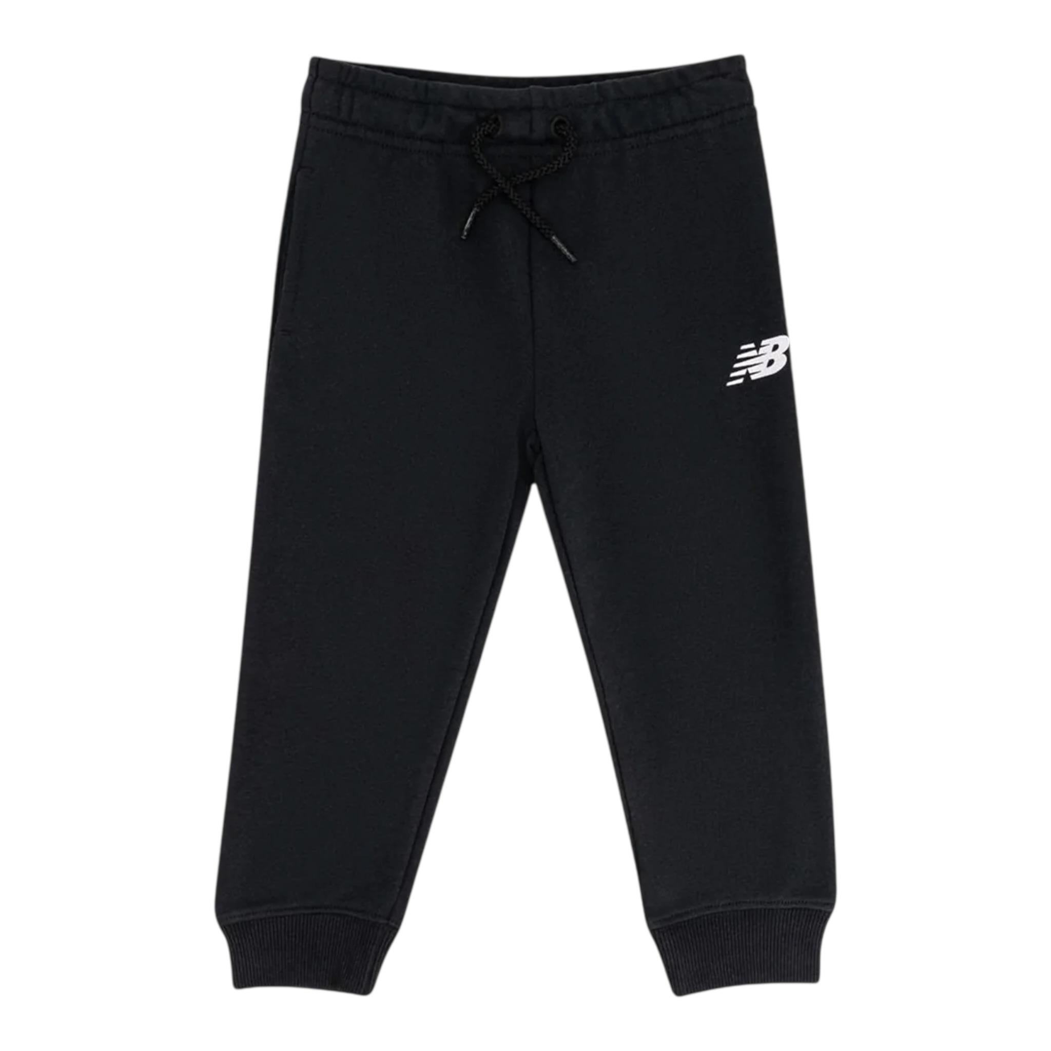 New Balance Pantalone Tuta Tinta Unita con Logo per Bambino LAKB0063 NERO NEW BALANCE 
