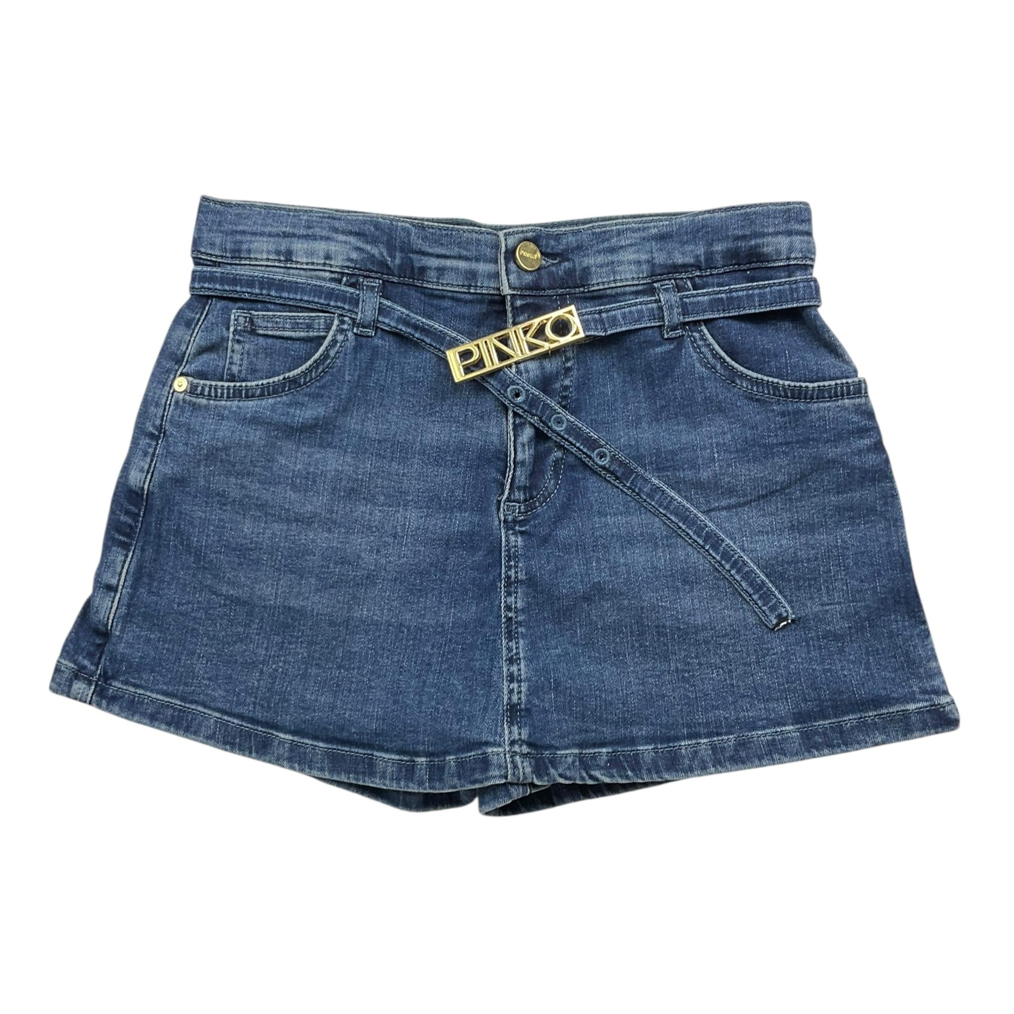 PINKO short in denim tinta unita con girovita regolabile Blu per Bambina F4PIJGST112 BLU PINKO 