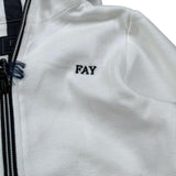 Fay Felpa Tinta Unita con Zip E Cappuccio per Bambino FW4P10X BIANCO FAY 