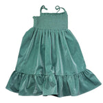 Saint Barth Abito Bretelline Tinta Unita Lurex per Bambina MIKI001 VERDE SAINT BARTH 