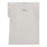 Guess T-Shirt Tinta Unita con Tulle per Bambina K5RI22K6YW4XJ BIANCO GUESS 