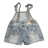 Met Salopete Tinta Unita con Short In Denim per Bambina ME218 AZZURRO MET 