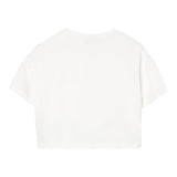Liu Jo T-Shirt Girocollo Tinta Unita con Taschino Modello Crop per Bambina GA5016XX BIANCO LIU JO 