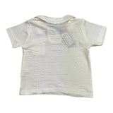 Bamboom+Babies Poloshirt mit Rundhalsausschnitt, einfarbig, cremefarben für Neugeborene