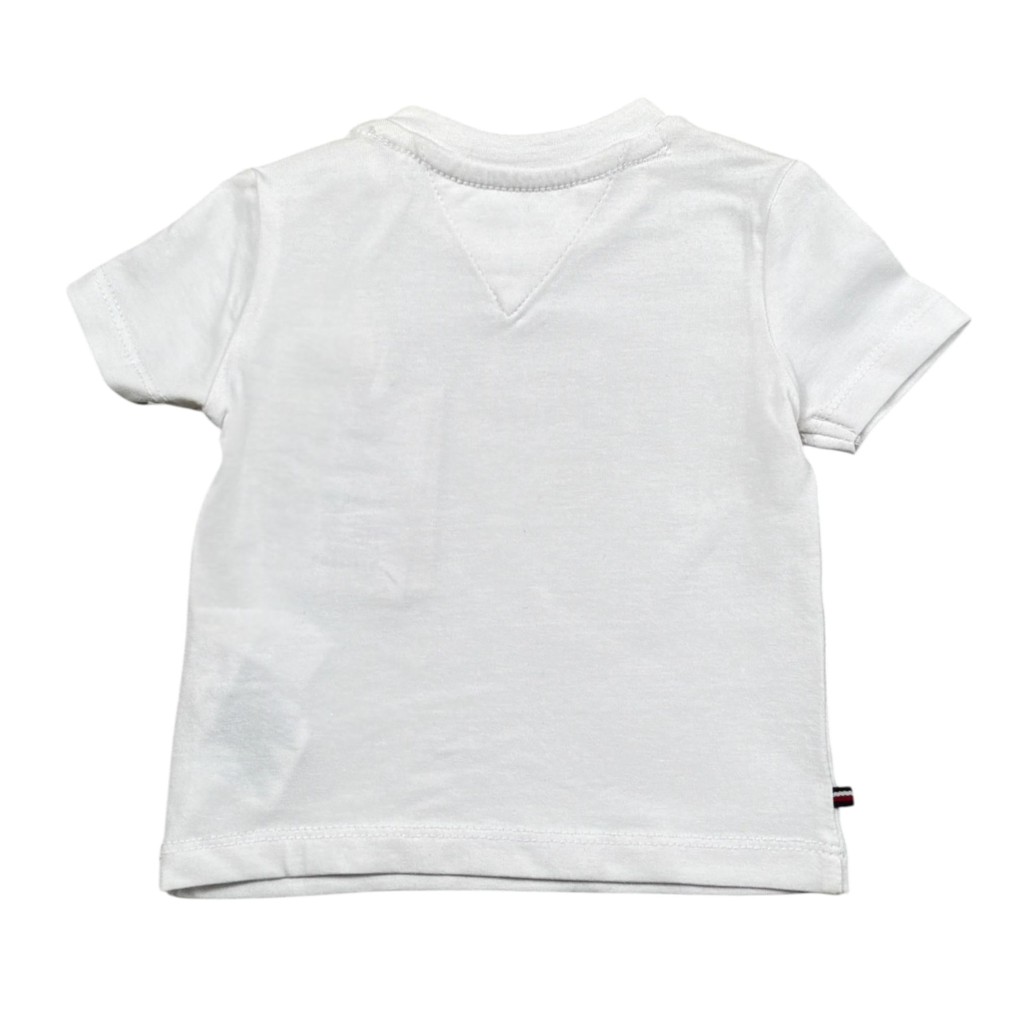 Tommy Hilfiger T-Shirt tinta unita con Stampa Bianco per Neonato KN0KN01272 BIANCO TOMMY HILFIGER 