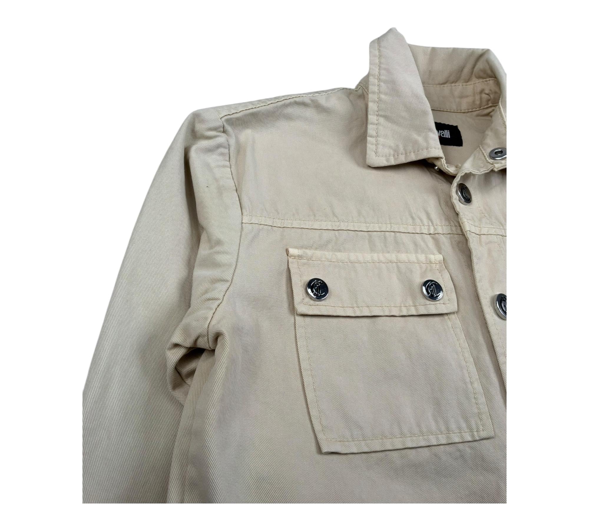 Just Cavalli Camicia Manica Lunga Tinta Unita con Logo per Bambino JBP26113CA BEIGE JUST CAVALLI 