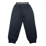 ICEBERG pantalone tuta tinta unita con logo Nero per Bambino PFICE5304J NERO ICEBERG 