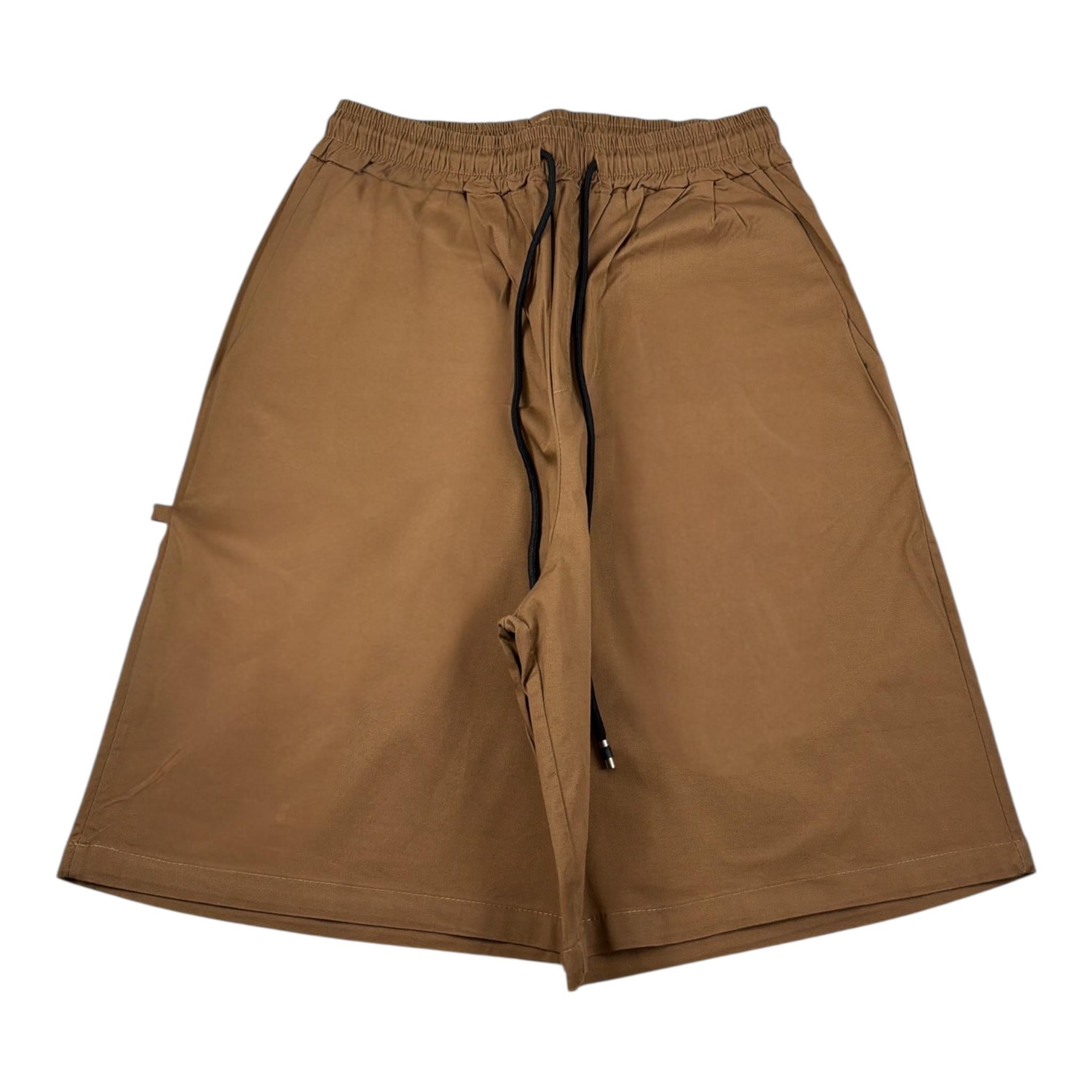 F&A Bermuda tinta unita con Elastico In Vita Marrone per Bambino RURU MARRONE F&A 