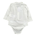 Aletta Camicia Tinta Unita Modello Body per Neonato M22050 BIANCO ALETTA 