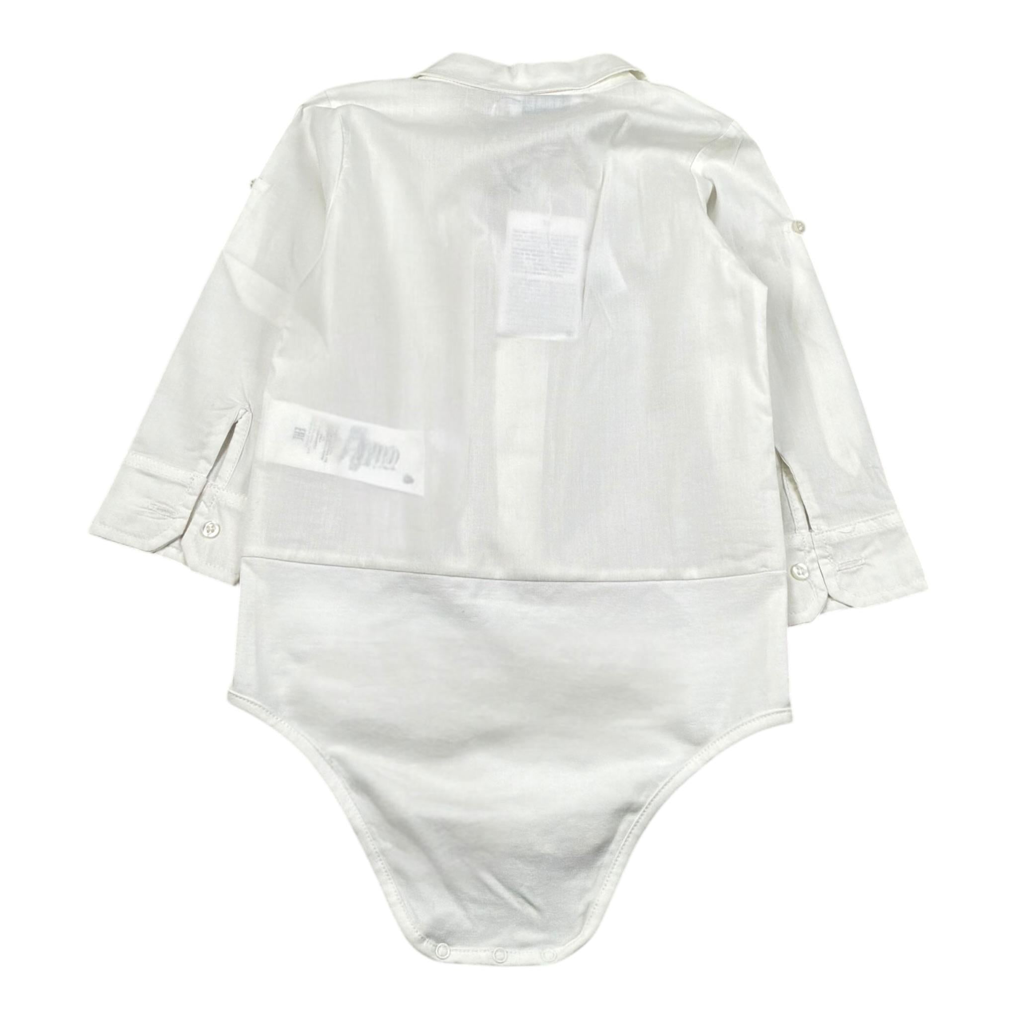Aletta Camicia Tinta Unita Modello Body per Neonato M22050 BIANCO ALETTA 