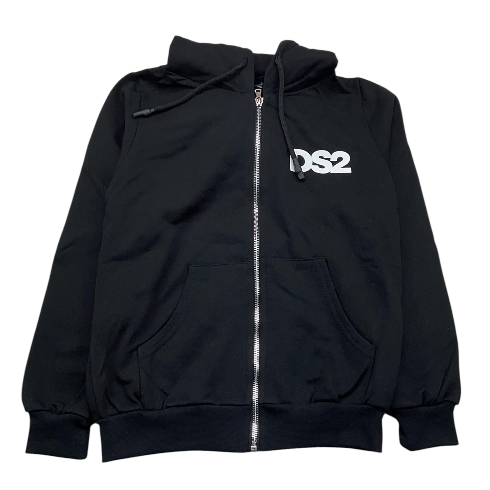 DROPSEASON2 felpa con zip e cappuccio tinta unita Nero per Bambino FW242K36 NERO DROPSEASON2 
