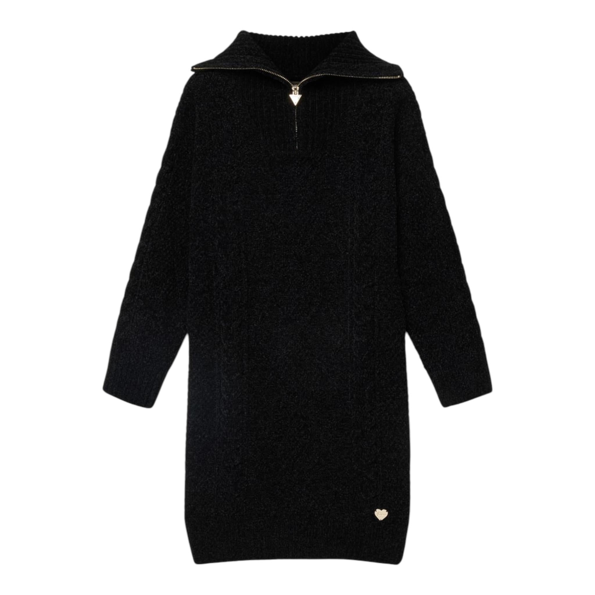 GUESS abito manica lunga tinta unita collo alto Nero per Bambina J4BK20Z3FT0 NERO GUESS 