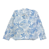 Please Camicia Tinta Unita Manica Lunga con Fantasia Bianco per Bambino