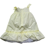 Le Bebe Abito Giromanica Tinta Unita con Ricami per Neonata LBG6369 GIALLO LE BEBE 
