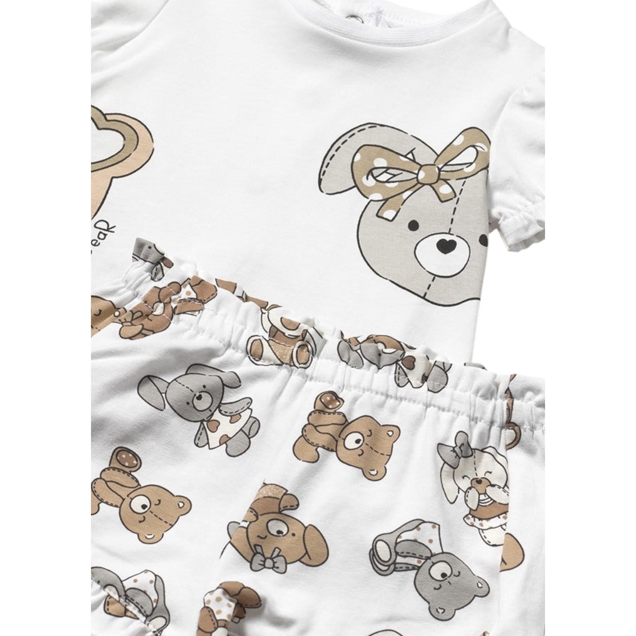 Mayoral Completo 2 Pezzi T-Shirt-Culotte per Neonata 1256X BIANCO MAYORAL 