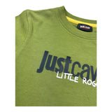 Just Cavalli T-Shirt Girocollo Tinta Unita con Logo per Neonato JIP26092TS VERDE JUST CAVALLI 