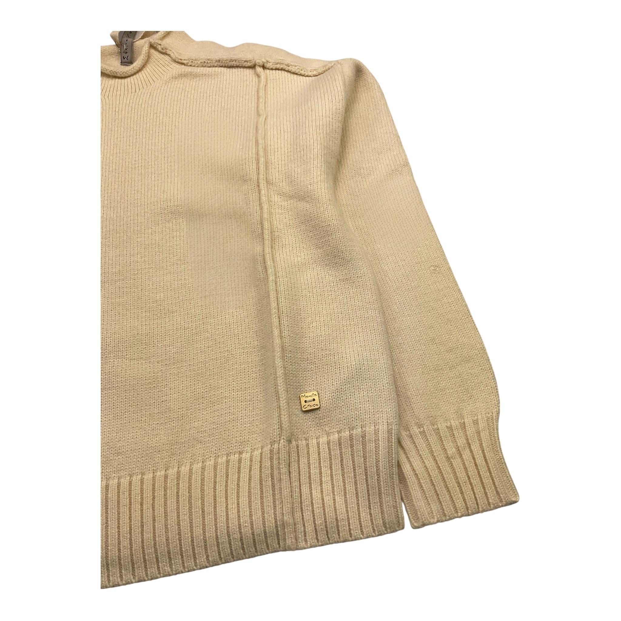 MANILA GRACE maglia girocollo tinta unita Panna per Bambina MFJF24M176 PANNA MANILA GRACE 