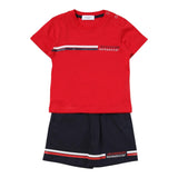 Jeckerson Completo 2 Pezzi T-Shirt-Bermuda Bicolore per Neonato JN4011 ROSSO/BLU JECKERSON 
