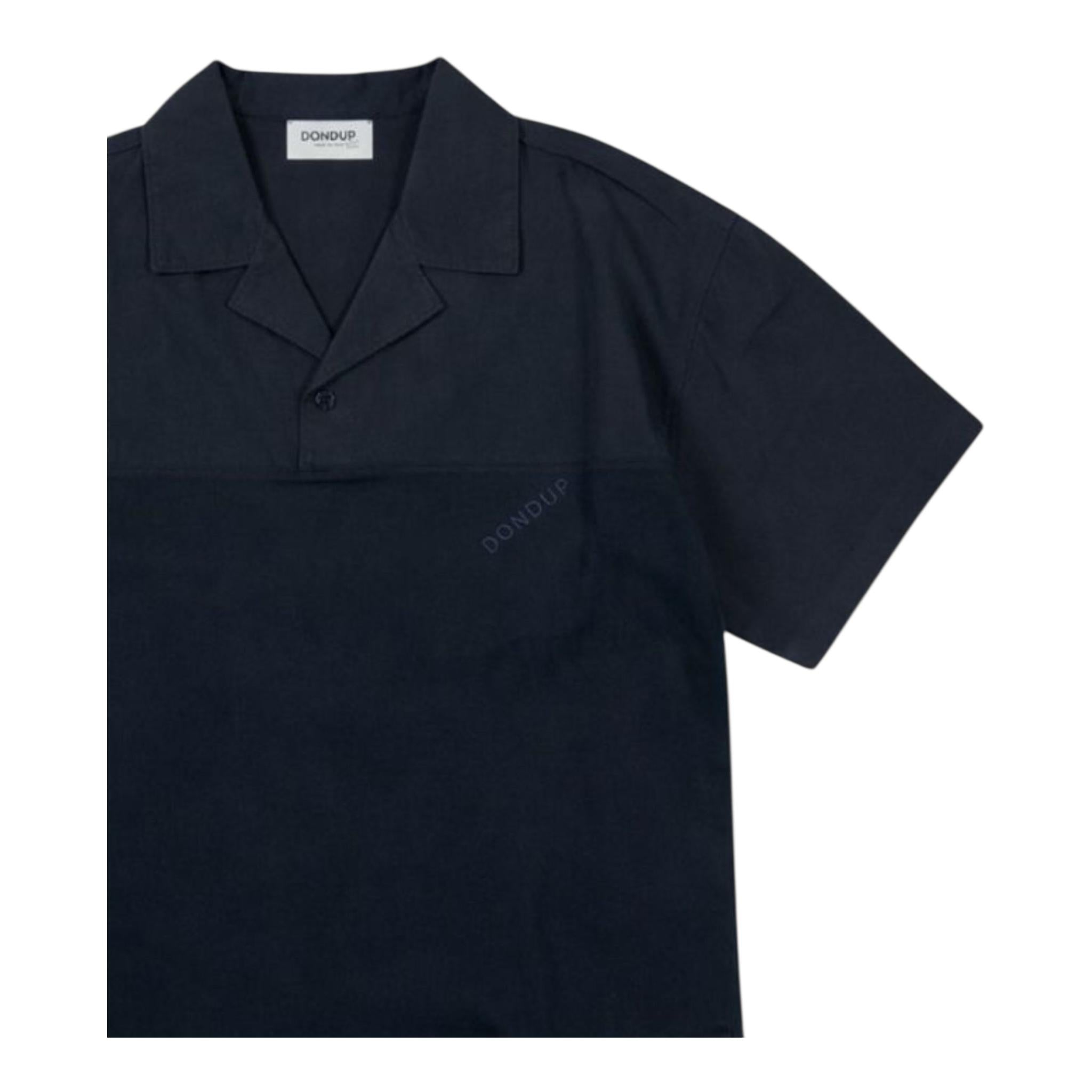 Dondup T-Shirt Tinta Unita con Colletto per Bambino DMTS040 BLU DONDUP 