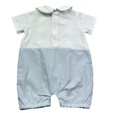 Le Bebe Pagliaccetto Bicolore Mezza Manica per Neonato LBB5257 BIANCO/AZZURRO LE BEBE 